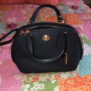 Navy crossbody Coach purse